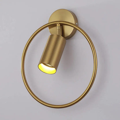 Curved Metal Wall Sconce Light with Linear Arm Design | Modern Lighting for Bedroom Living Room Hallway | Available in Black Gold & Black-Go