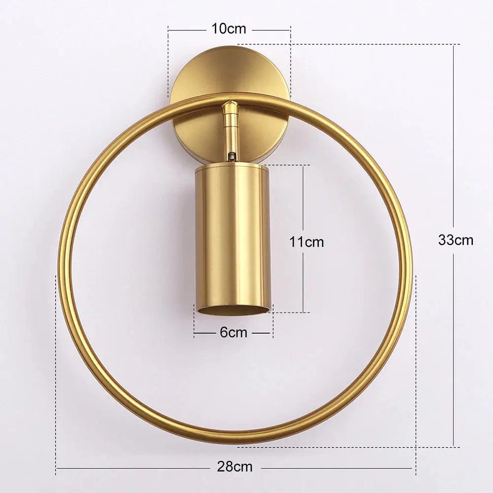 Curved Metal Wall Sconce Light with Linear Arm Design | Modern Lighting for Bedroom Living Room Hallway | Available in Black Gold & Black-Go