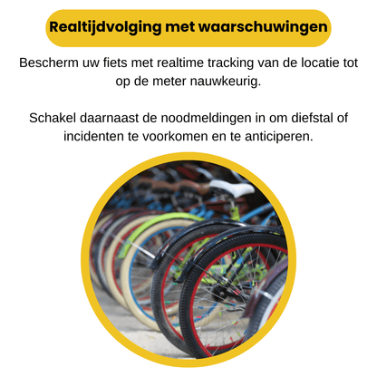 Real-Time Bicycle Location Tracker with App Control, No Monthly Fees, Waterproof GPS Device for Bike Security & Theft Prevention