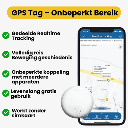 GPS Bicycle Tracker with Real-Time Location Tracking, No Monthly Fees, Waterproof Design for Theft Protection and Route History