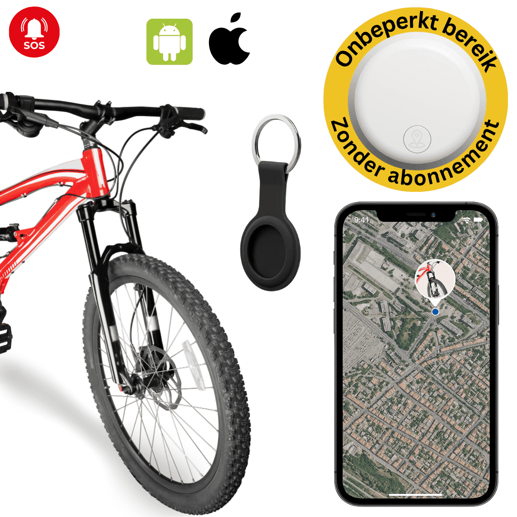 GPS Bicycle Tracker with Real-Time Location Tracking, No Monthly Fees, Waterproof Design for Theft Protection and Route History