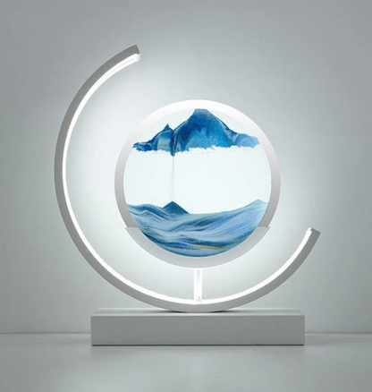 Serenova | Sand Landscape Lamp with Soft Light & Calming Atmosphere | Handmade Decorative Artwork for Tranquility