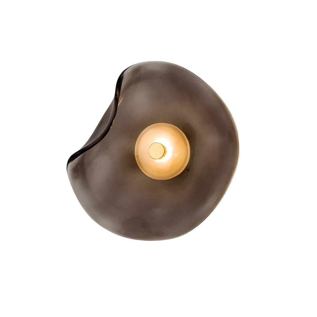 Aplique de pared curvo de vidrio con luz LED blanca cálida hacia arriba y hacia abajo para dormitorio, sala de estar, pasillo, iluminación decorativa moderna para interiores, 10 pulgadas, vidrio templado