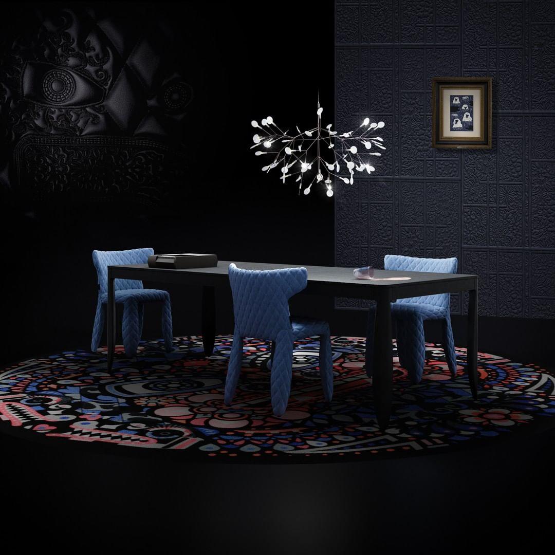 Branching LED Chandelier with Acrylic Petals Black Finish 20W Integrated Light Dimmable Remote Option Modern Statement Fixture Indoor Living