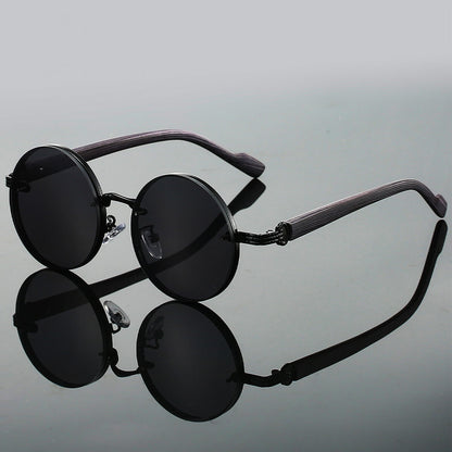 Round Vintage Sunglasses UV400 Protection Lightweight Metal Frame Gradient Lenses Retro Circle Shades for Women Men Festival Beach