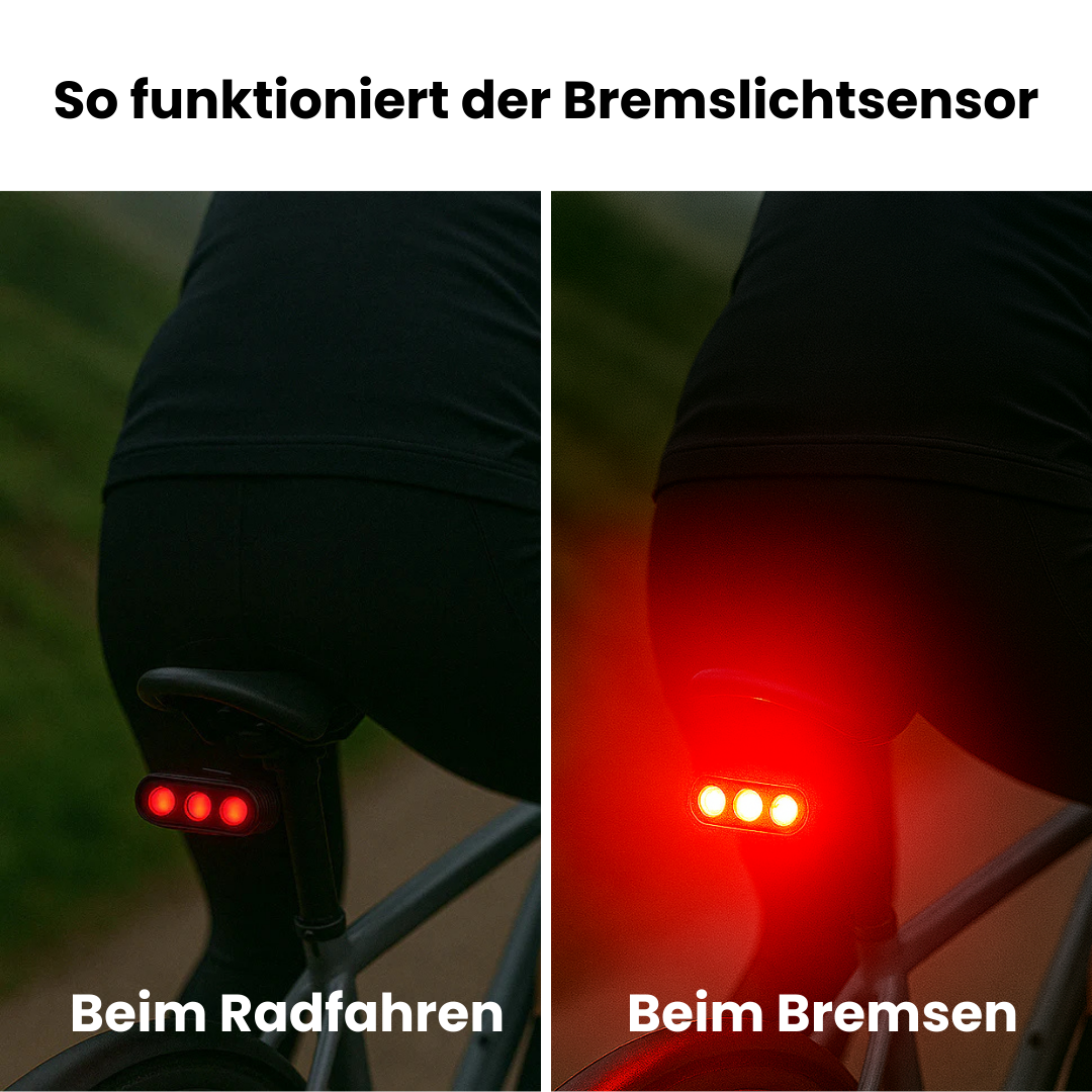 Luz trasera de bicicleta con sensor de movimiento y alerta de frenado automático: LED de seguridad recargable para bicicletas de ruta y montaña