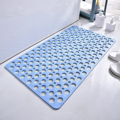 Bath Mat with Suction Cups – Textured Non-Slip Surface, Quick-Drain TPE, Antibacterial Rubber for Shower Floor, Tub Safety for Seniors