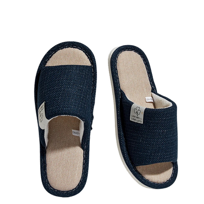 Open-Toe Indoor Slippers for Home – Lightweight, Non-Slip, Breathable House Slides for Women & Men – Quiet & Flexible – Year-Round