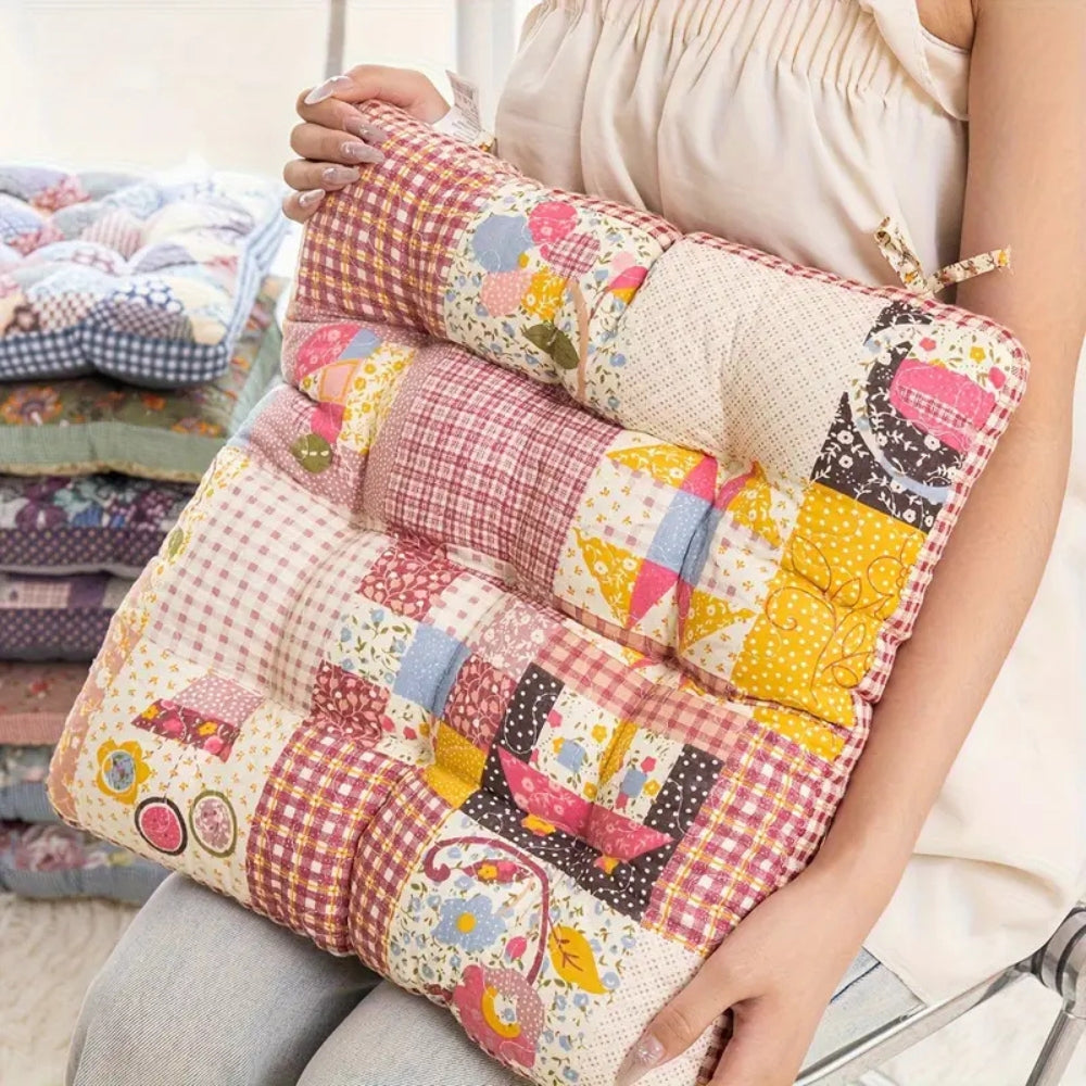 Blythe Seat Cushion - Thick Floral Microfiber for Chairs and Patios
