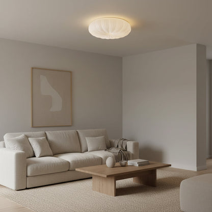 LED Flush Mount Ceiling Fixture White Acrylic 18 in Dimmable Remote Control for Bedroom Living Room Hallway Modern Low Profile Indoor Lighti