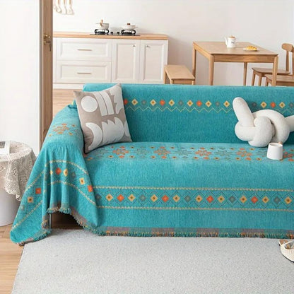 Bohara Sofa Cover - Durable Microfiber Blend, Non-Slip Boho Design