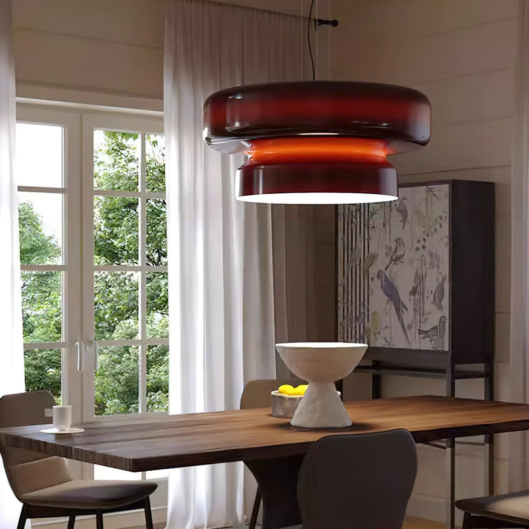 Glass Shade Hanging Light 16 in Chrome Finish Adjustable Cable E27 Socket Kitchen Island Dining Table Pendant Fixture Indoor Ceiling Lightin