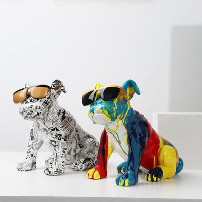 Bold Cool Bully Artwork – Striking Art Piece in Environmentally Friendly Resin for Modern Home Decor