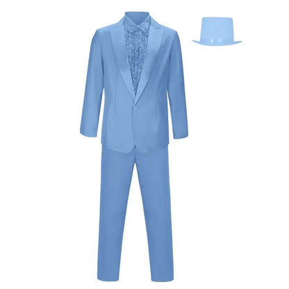 Look de fiesta audaz | Traje formal de hombre con sombrero a juego | Perfecto para eventos temáticos