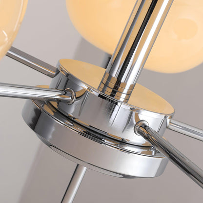 Spherical Glass Hanging Light Fixture 12 Inch Diameter Over Island Counter Contemporary Ceiling Lamp Clear Shade Kitchen Dining Entryway