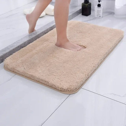 Microfiber Bath Mat Non-Slip Rubber Backing Quick Dry Soft Plush Bathroom Rug Floor Absorbent Water Wicking Shower Safe Machine Washable for