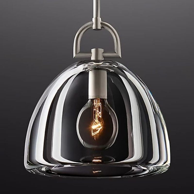 Glass Dome Hanging Light Fixture Adjustable Height Kitchen Island Pendant 7-14 Inch Ceiling Downlight