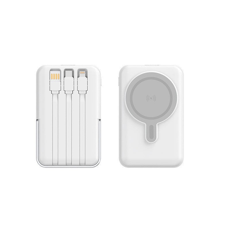 Ortekor Portable Charger Power Bank with Integrated Charging Cable & Wireless Charging – Best Power Bank for iPhone, Samsung & USB-C Devices