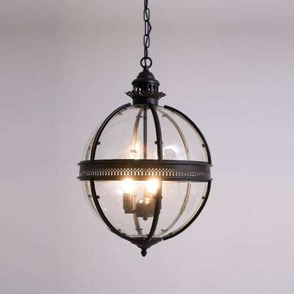 Lámpara de techo con pantalla de cristal esférica, casquillo E12, instalación cableada, luminaria colgante para mesa de comedor, isla de cocina, rincón de desayuno, estilo granja moderno
