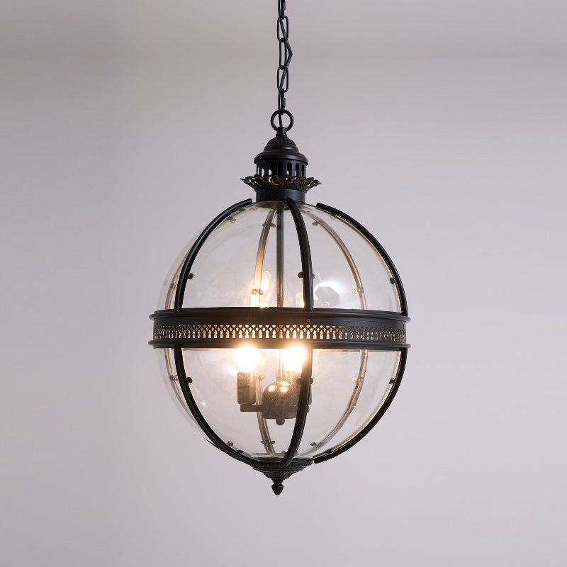 Lámpara de techo con pantalla de cristal esférica, casquillo E12, instalación cableada, luminaria colgante para mesa de comedor, isla de cocina, rincón de desayuno, estilo granja moderno