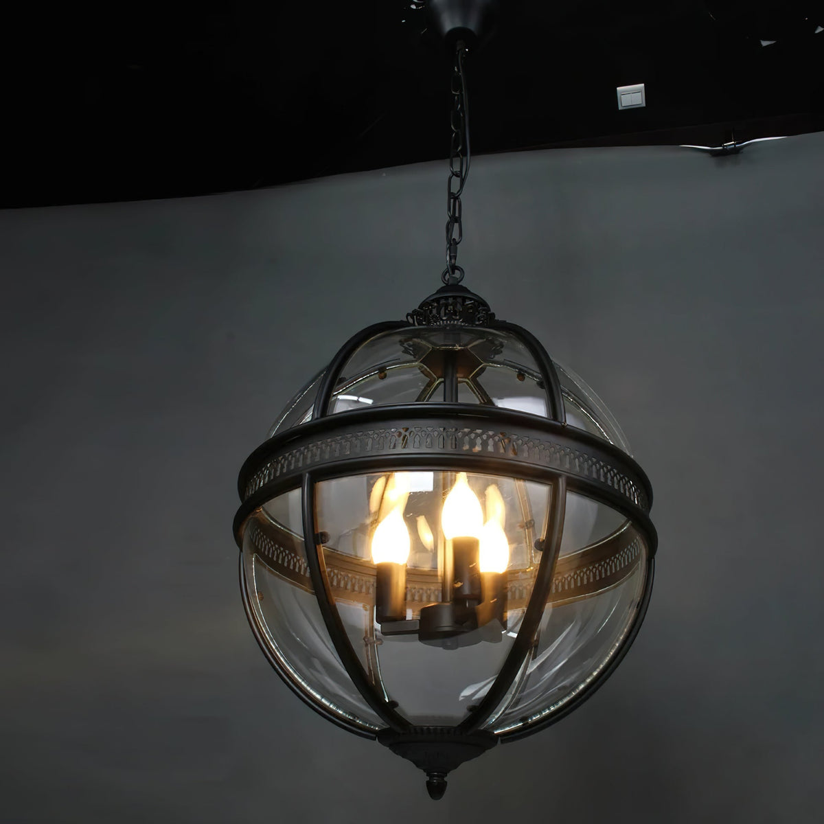 Lámpara de techo con pantalla de cristal esférica, casquillo E12, instalación cableada, luminaria colgante para mesa de comedor, isla de cocina, rincón de desayuno, estilo granja moderno