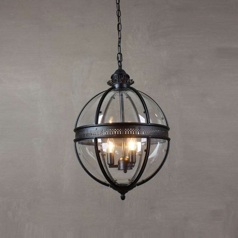 Lámpara de techo con pantalla de cristal esférica, casquillo E12, instalación cableada, luminaria colgante para mesa de comedor, isla de cocina, rincón de desayuno, estilo granja moderno