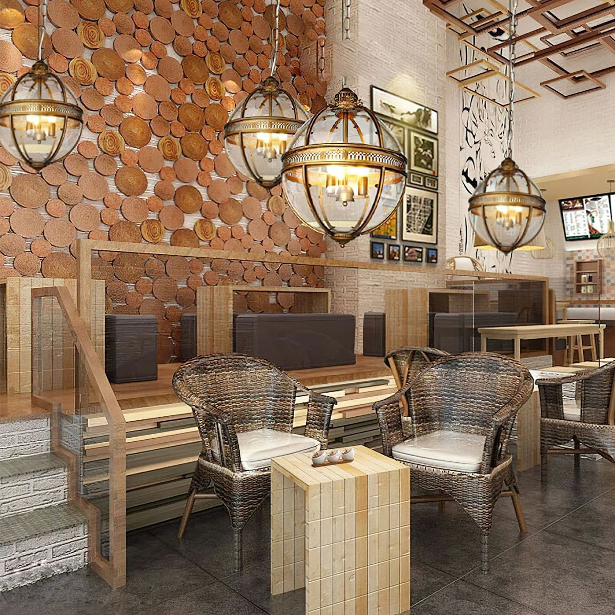 Lámpara de techo con pantalla de cristal esférica, casquillo E12, instalación cableada, luminaria colgante para mesa de comedor, isla de cocina, rincón de desayuno, estilo granja moderno