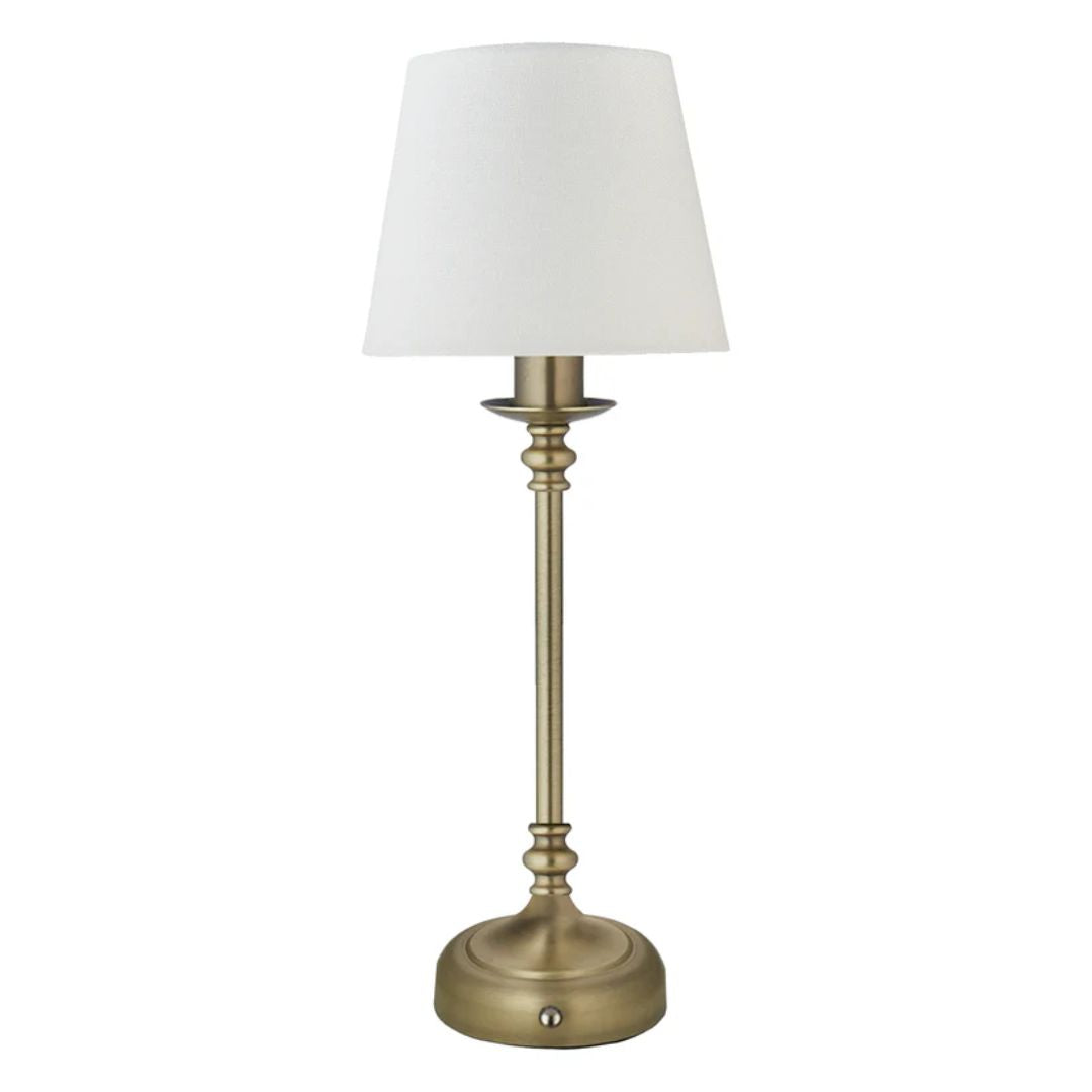BrassLume | Portable LED Touch Table Lamp with 3-Stage Dimmer | Elegant Design for Versatile Lighting