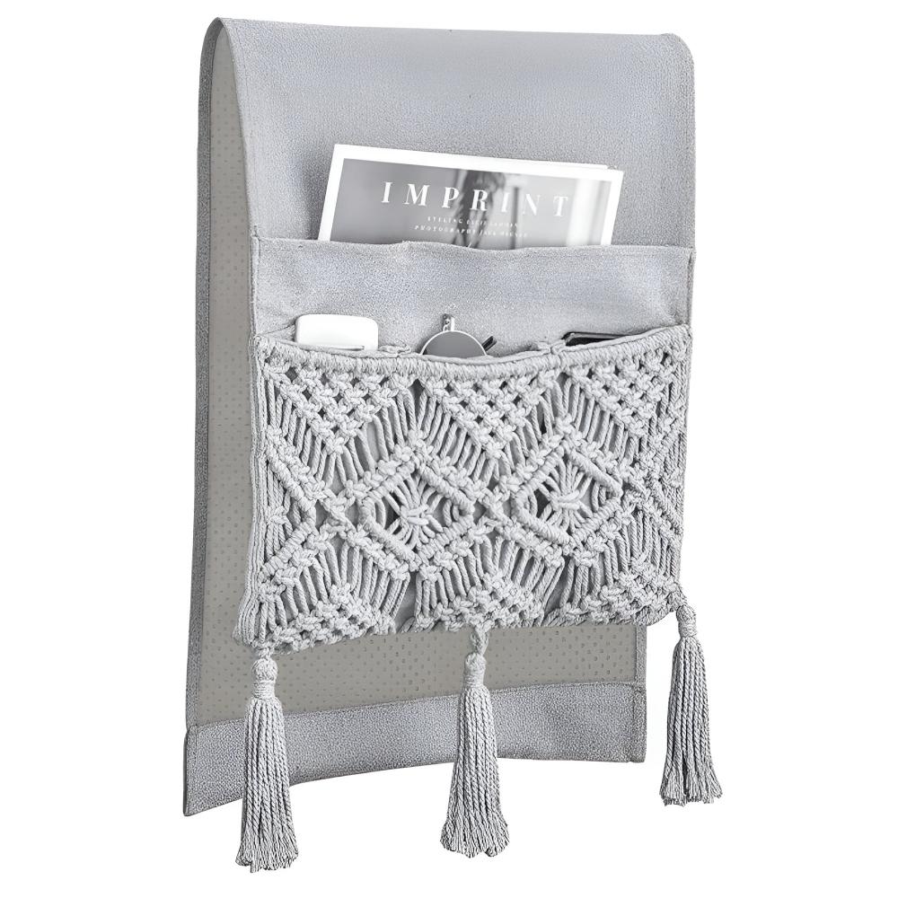 Brenna Bed Side Caddy - Handmade Canvas, Stylish Organizer