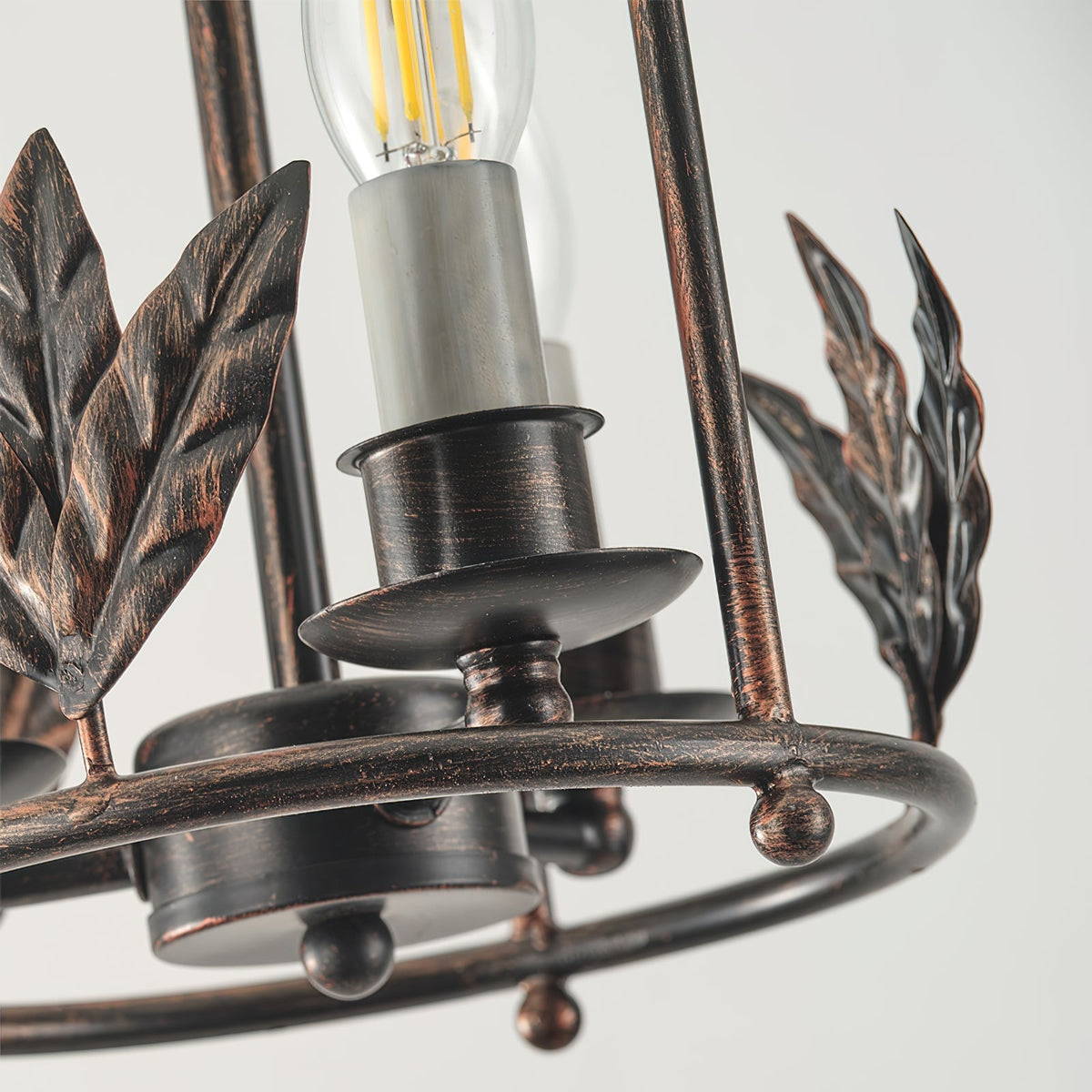 Metal Lantern Ceiling Light 10-Inch Hanging Fixture with Bird Motif for Dining Room Entryway Vintage-Style Chain Suspension