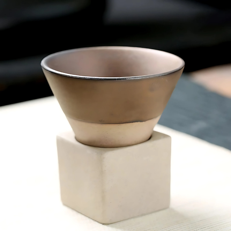 Japanese Ceramic Coffee Cup with Saucer Set – Handcrafted Artisan Glaze Design for Espresso, Tea & Hot Beverages – Heat-Retaining