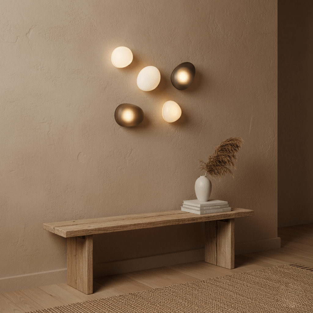 Organic Glass LED Sconce Light Fixture Wall or Ceiling Mount Modern Home Lighting Warm Neutral Cool White for Bedroom Living Room Hallway De