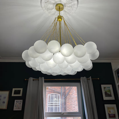Bubble Pendant Light Multi-Globe Adjustable Ceiling Fixture Gold Black Chrome for Dining Room Living Room Foyer 19-73 Lights