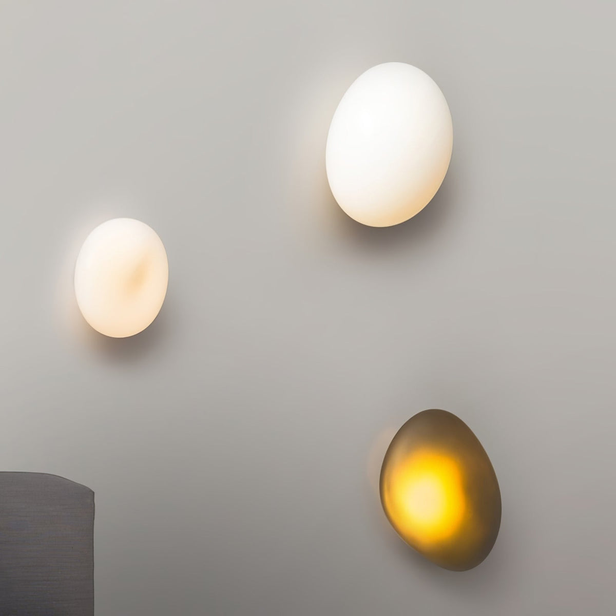 Organic Glass LED Sconce Light Fixture Wall or Ceiling Mount Modern Home Lighting Warm Neutral Cool White for Bedroom Living Room Hallway De