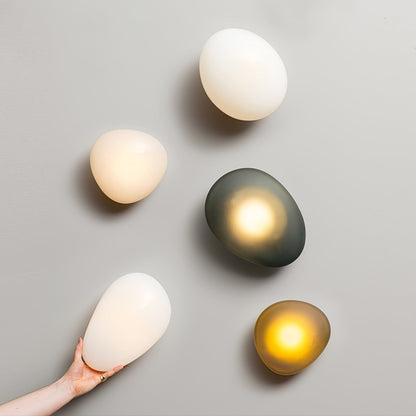 Organic Glass LED Sconce Light Fixture Wall or Ceiling Mount Modern Home Lighting Warm Neutral Cool White for Bedroom Living Room Hallway De