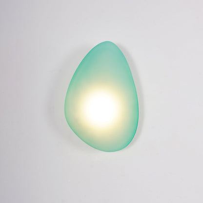 Organic Glass LED Sconce Light Fixture Wall or Ceiling Mount Modern Home Lighting Warm Neutral Cool White for Bedroom Living Room Hallway De