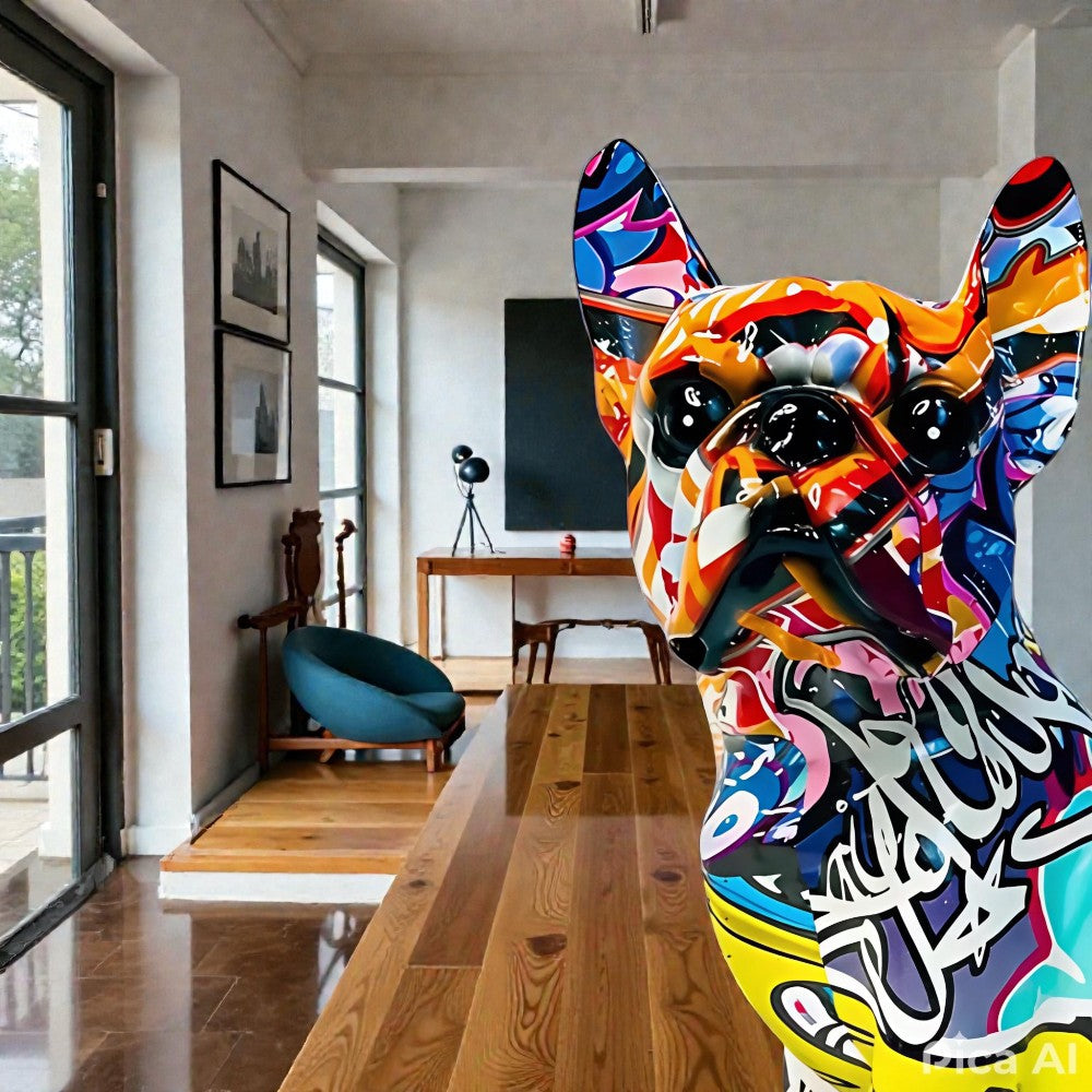 Bully Figurine - Colorful Resin, Modern Design