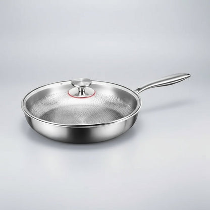 Titanium Hammered Nonstick Skillet for Induction Stovetops – Pure Metal Frying Pan with Natural Release Surface