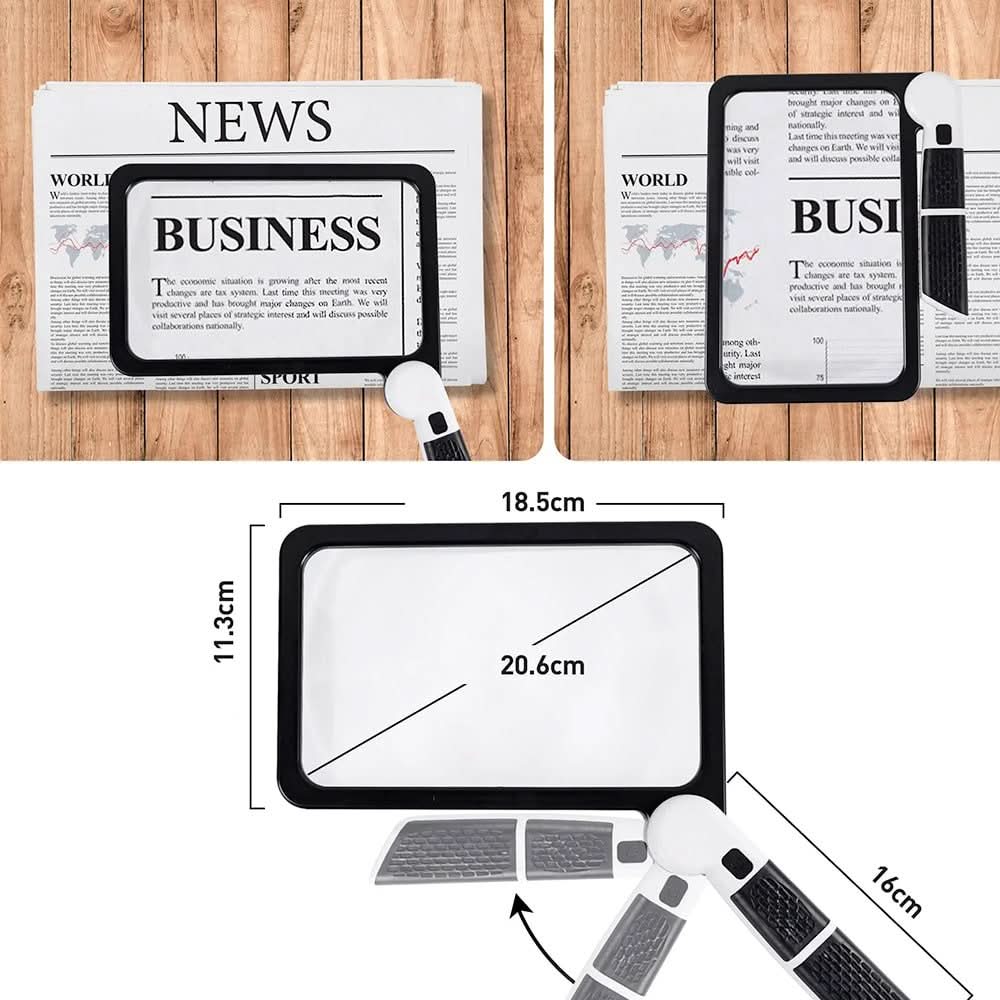 5x Magnifying Glass with LED Light and Adjustable Brightness for Detail Work