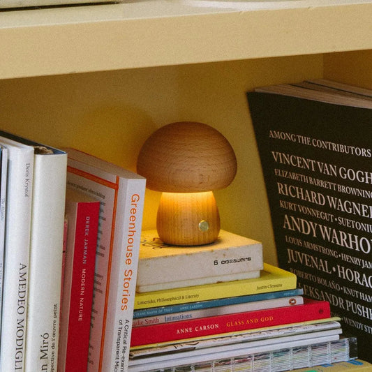 Lámpara de madera inalámbrica recargable con atenuación táctil, luz LED sin cables de 4 pulg × 6.5 pulg para dormitorio, patio o restaurante