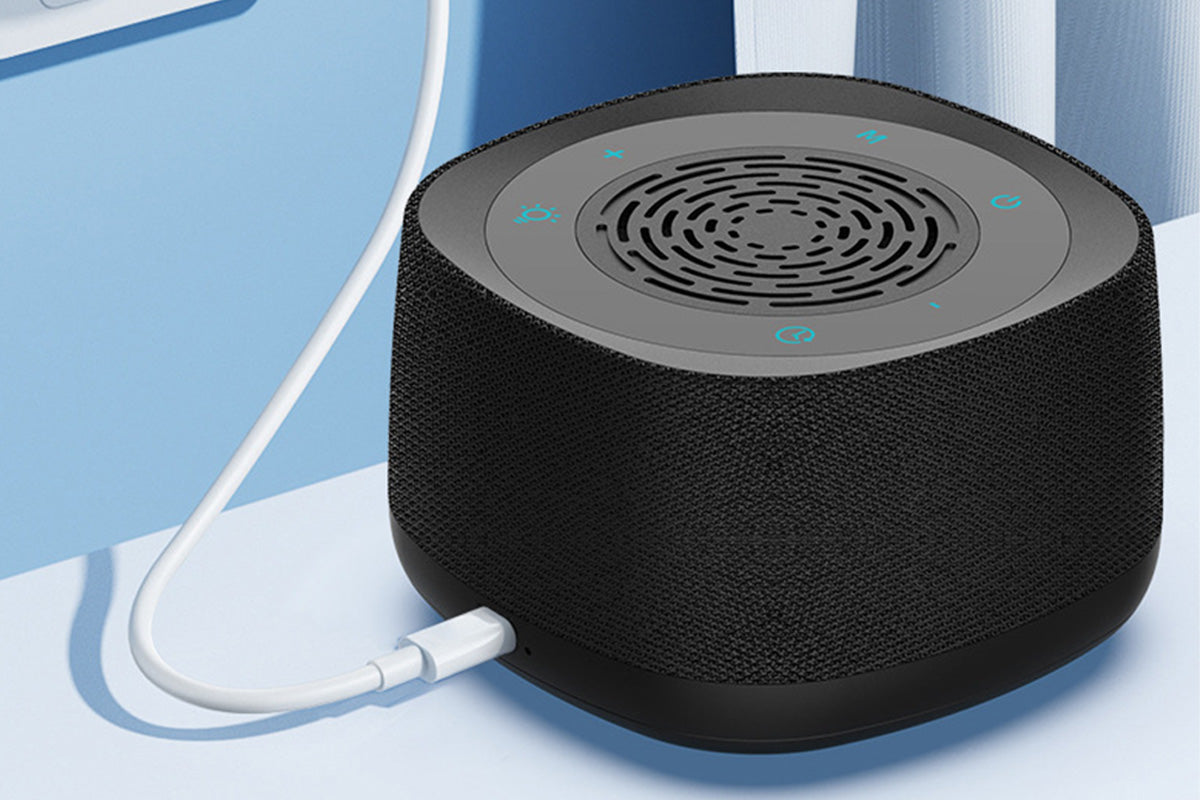 Calm Sleep | White Noise Machine for Sleep with Alarm Clock & Breathing Light | Multi-Function Device for Relaxation