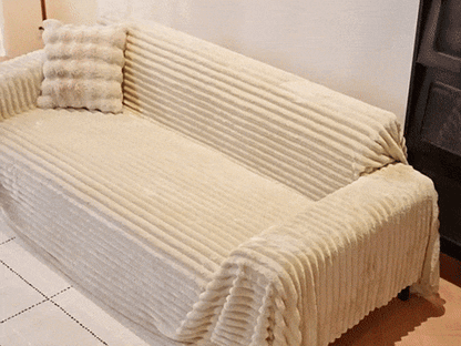 Protector de sofá VelvetRib - Microfibra de felpa, comodidad acolchada