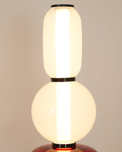 Tall Standing Lamp with Adjustable Color Temperature Metal & Glass Shade Modern Accent Lighting for Bedroom Living Room Reading Nook 51 in