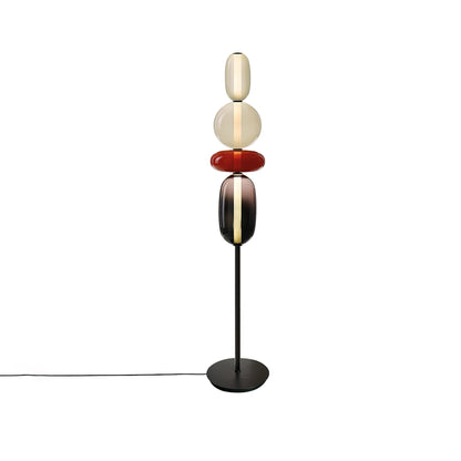Tall Standing Lamp with Adjustable Color Temperature Metal & Glass Shade Modern Accent Lighting for Bedroom Living Room Reading Nook 51 in