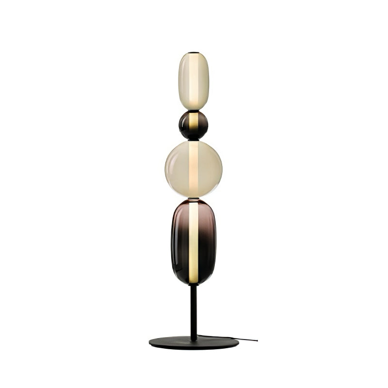 Tall Standing Lamp with Adjustable Color Temperature Metal & Glass Shade Modern Accent Lighting for Bedroom Living Room Reading Nook 51 in