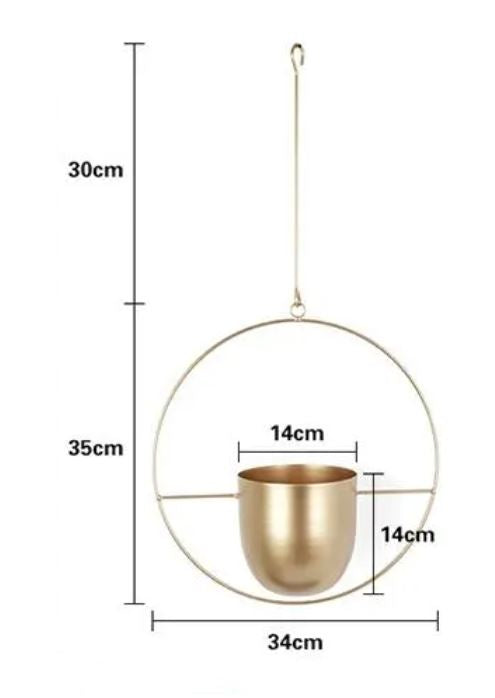 Hanging Metal Planter Pots – Geometric Wall-Mounted Indoor Planters for Succulents, Herbs & Flowers – Scandinavian Minimalist Home Decor