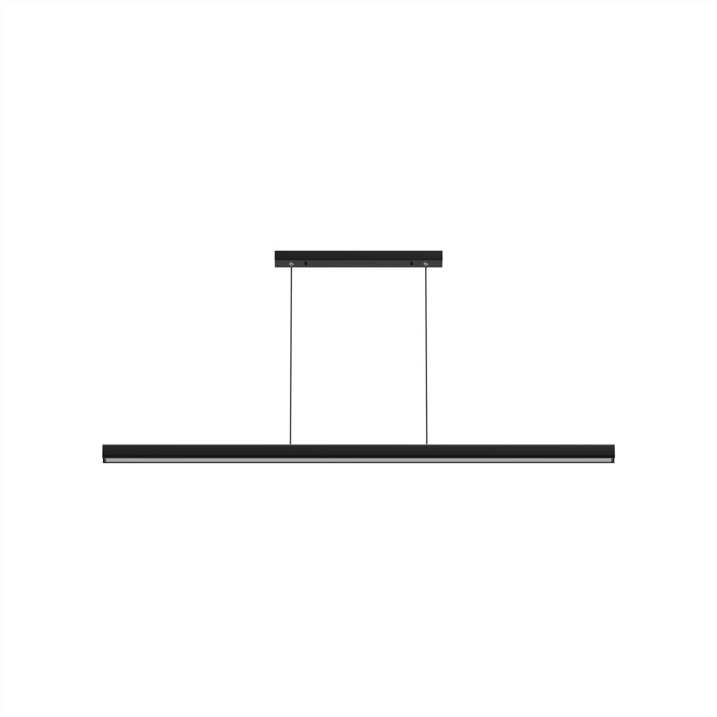 Hanging Light Fixture for Kitchen Island & Dining Room | Wood & Metal Linear Bar 31.5-71 in | Height-Adjustable Overhead LED | Remote-Contro