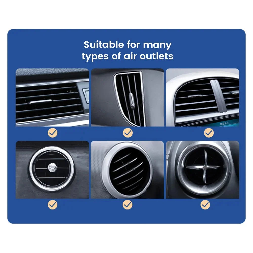 Vent Mount Smartphone Cradle for Car with 5-Point Grip | Secure Phone Dock for Dashboard Air Vent | Universal Adjustable Holder for iPhone