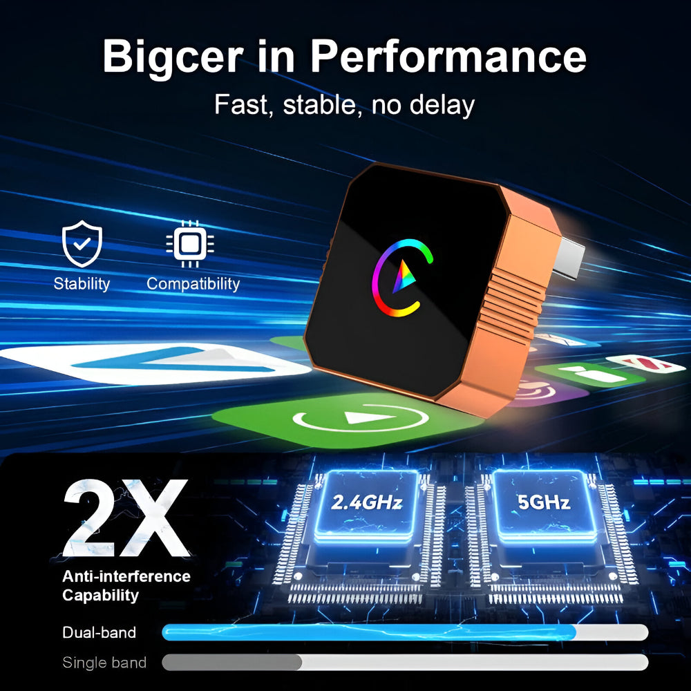 Wireless CarPlay Adapter | Mini USB Device for Effortless Connectivity | Compact Design for Seamless Vehicle Integration
