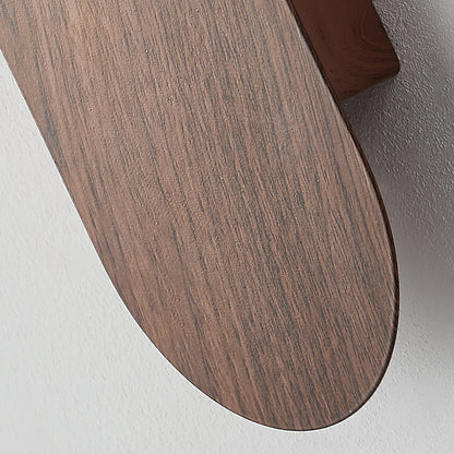 Contemporary Wood-Finish Wall Sconce with Glass or Acrylic Globe Shade for Living Room & Bedroom